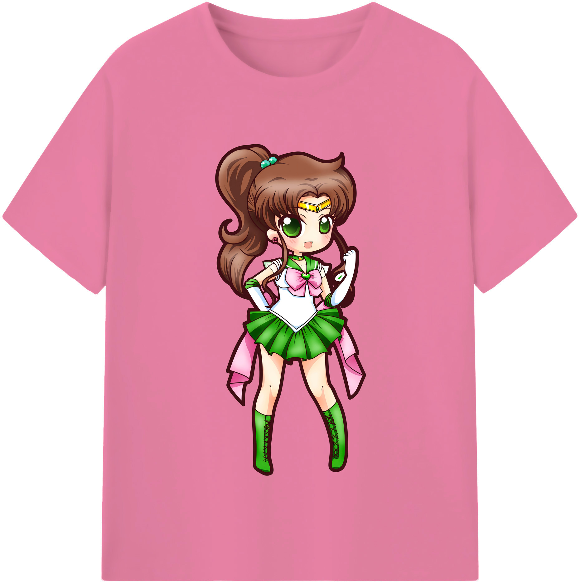 （画像用） 美少女戦士セーラームーン 木野 まこと きの まこと Sailor Moon Kino Makoto （セーラージュピター；Sailor Jupiter） 綿100％半袖Tシャツ（フロントプリント）